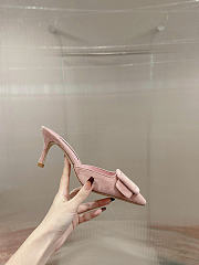 Manolo Blahnik Maysli Pink Suede Slingback Pumps 7cm - 4