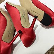 Manolo Blahnik Hangisi Red Satin Pumps 1.5cm, 6.5cm, 9.5cm - 5