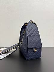 Chanel Medium 25C Hobo Bag Navy Blue Caviar Gold 40x30x15cm - 4