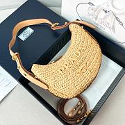 Prada Arqué Crochet Shoulder Bag Natural 22.5x18.5x6cm - 1