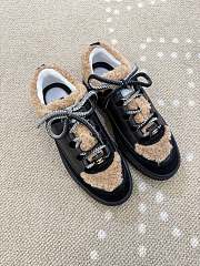 Chanel Shearling and Leather Trainers Sneaker - 3