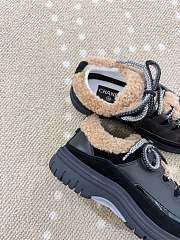 Chanel Shearling and Leather Trainers Sneaker - 2