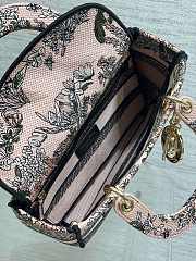 Dior Lucky Small Lady D-Lite Bag Pink Flowers Calendar 24x11x20cm - 6