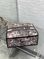 Dior Lucky Small Lady D-Lite Bag Pink Flowers Calendar 24x11x20cm - 2