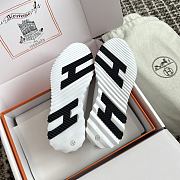 Hermes White Leather Bouncing Sneaker - 4