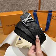 Louis Vuitton LV Black Calfskin Belt 4cm - 4