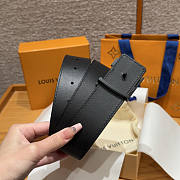Louis Vuitton LV Black Calfskin Belt 4cm - 3