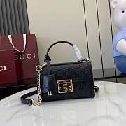 Gucci Small Padlock Top Handle Bag Black 20x13.5x8cm - 1