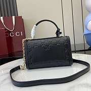Gucci Small Padlock Top Handle Bag Black 20x13.5x8cm - 6