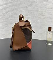 Loewe Small Puzzle Edge Landscape Bag Calfskin Parrot Pink 24x10x14cm - 4