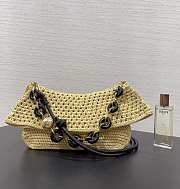 Loewe x Paula's Ibiza Medium Raffia Ola Shoulder Bag 26x13x18cm - 4