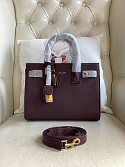 YSL Sac De Jour Supple Grained Wine 26cm - 1