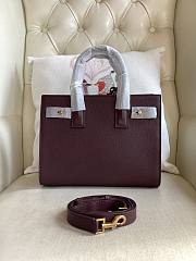 YSL Sac De Jour Supple Grained Wine 26cm - 4