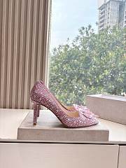 Jimmy Choo Rose Mix Suede and Crystal Covered Pointy Toe Pumps - 3