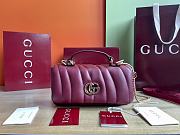 Gucci GG Marmont mini top handle bag in a burgundy or bordeaux color size 21cm - 1
