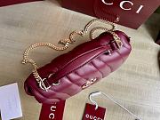 Gucci GG Marmont mini top handle bag in a burgundy or bordeaux color size 21cm - 4