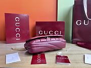 Gucci GG Marmont mini top handle bag in a burgundy or bordeaux color size 21cm - 6