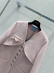 Prada pink wool coat with fur cuffs - 3