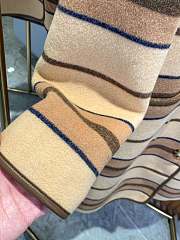 Burberry Hooded Striped Leather-Trimmed Wool Coat - 4