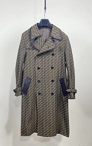 Fendi FF Jacquard Double-Breasted Trench Coat. - 1