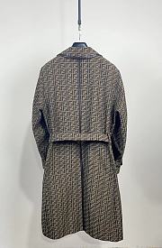 Fendi FF Jacquard Double-Breasted Trench Coat. - 5