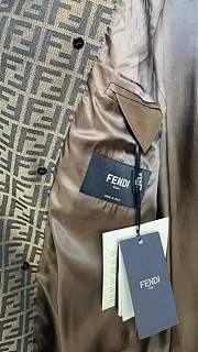 Fendi FF Jacquard Double-Breasted Trench Coat. - 3