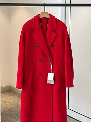 Max Mara 101801 cashmere or wool blend coat red - 6