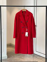 Max Mara 101801 cashmere or wool blend coat red - 5