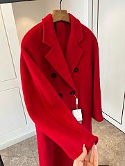 Max Mara 101801 cashmere or wool blend coat red - 3