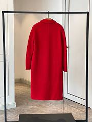 Max Mara 101801 cashmere or wool blend coat red - 2