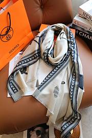 HERMÈS ET GRIS GRIS RECTANGLE SCARF 63*180cm - 1