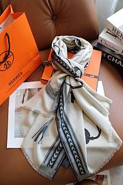 HERMÈS ET GRIS GRIS RECTANGLE SCARF 63*180cm - 5