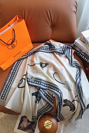 HERMÈS ET GRIS GRIS RECTANGLE SCARF 63*180cm - 4