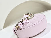  Chanel Shiny Caviar Quilted Bow Pouch Hobo in pink size 18cm - 6