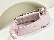  Chanel Shiny Caviar Quilted Bow Pouch Hobo in pink size 18cm - 4