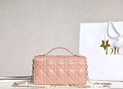 Dior My Dior Mini Bag in Cannage lambskin in pink size 21cm - 6