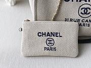 Chanel 22S Small Deauville Tote Mixed Fibers Deauville Tote Beige Black and Gold Hardware 39cm - 6