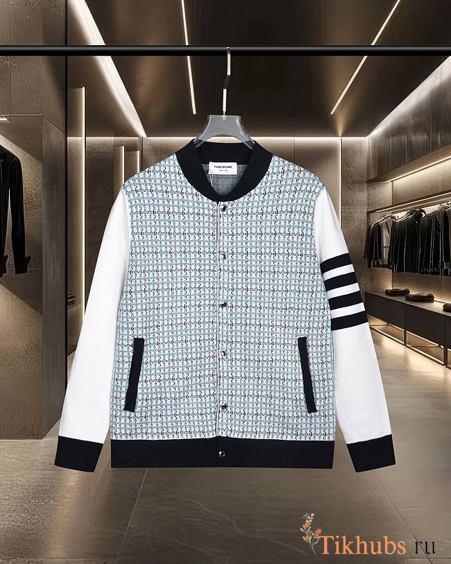 Thom Browne 4-Bar cotton bomber jacket - 1