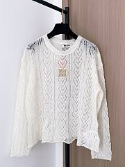 	 white Miu Miu knit sweater - 1