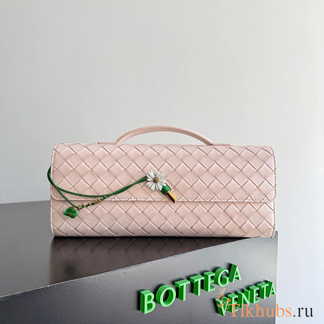 Bottega Veneta Andiamo clutch bag in pale pink 31*13*3cm - 1