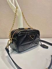 Prada black quilted leather crossbody camera bag 22x11x7cm - 3