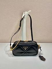 Prada black quilted leather crossbody camera bag 22x11x7cm - 4