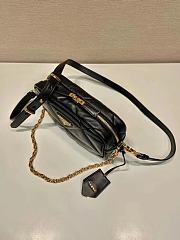 Prada black quilted leather crossbody camera bag 22x11x7cm - 5