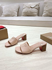 Christian Louboutin So CL 55 leather heeled mules in a beige color high 8.5cm - 1