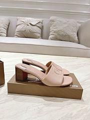 Christian Louboutin So CL 55 leather heeled mules in a beige color high 8.5cm - 6