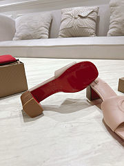 Christian Louboutin So CL 55 leather heeled mules in a beige color high 8.5cm - 5