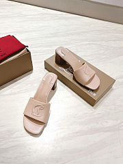 Christian Louboutin So CL 55 leather heeled mules in a beige color high 8.5cm - 4