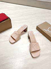 Christian Louboutin So CL 55 leather heeled mules in a beige color high 8.5cm - 3