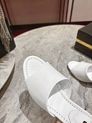  Louboutin Jane 85 or Condora 85 mules in white leather 5.5cm - 5