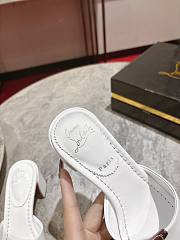  Louboutin Jane 85 or Condora 85 mules in white leather 5.5cm - 4